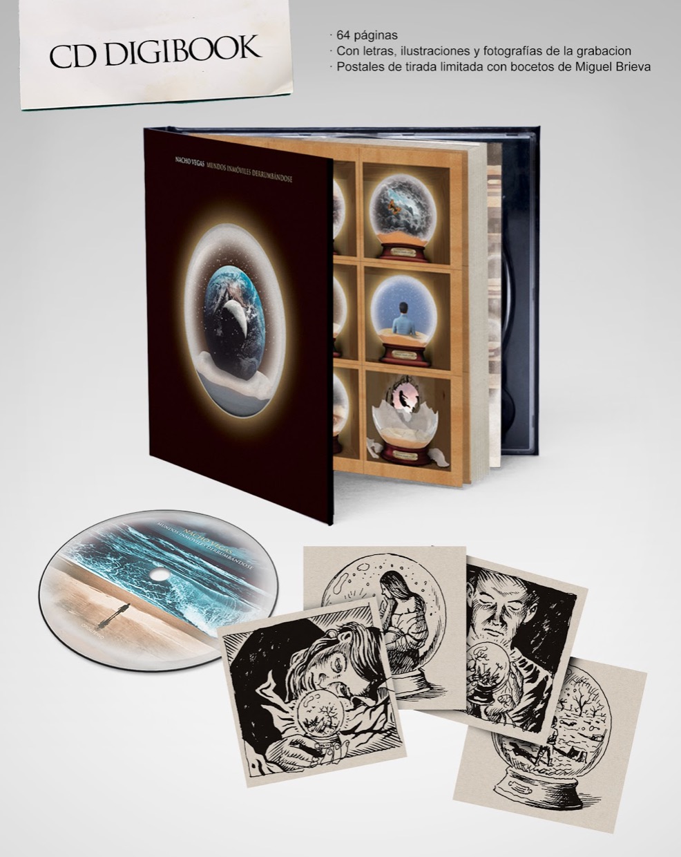 Nacho Vegas "Mundos inmóviles derrumbándose" CD