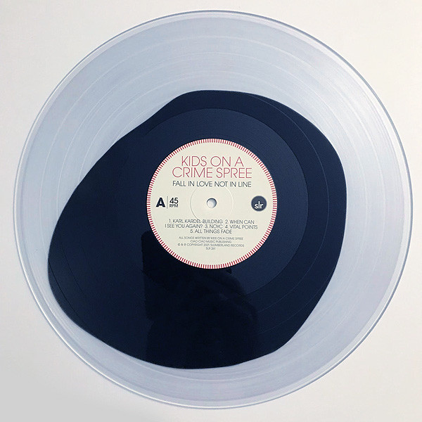 Kids On A Crime Spree "Fall In Love Not In Line" Black & Clear LP