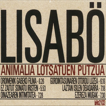 Lisabö "Animalia lotsatuen putzua" CD